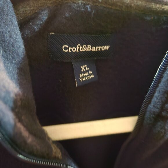 Croft & Barrow Navy Blue Quarter Zip Fleece Pullover Size XL - Picture 5 of 5